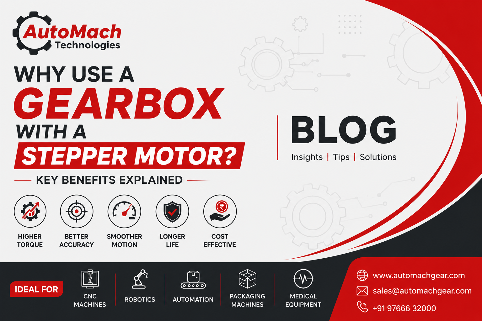 gearbox for stepper motor
