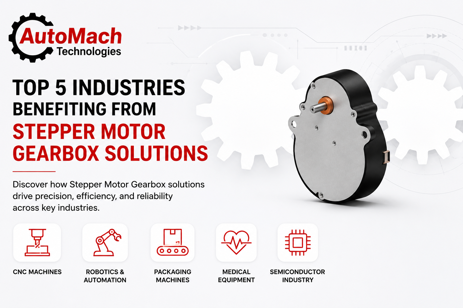 Top 5 Industries Benefiting from Stepper Motor Gearbox Solutions