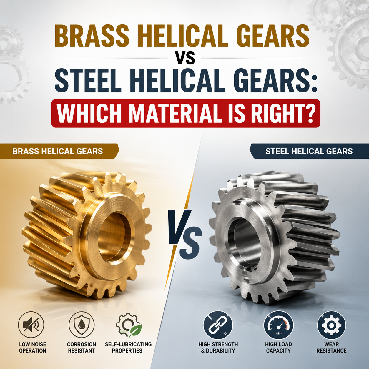 Brass Helical Gears vs Steel Helical Gears: Which Material Is Right?