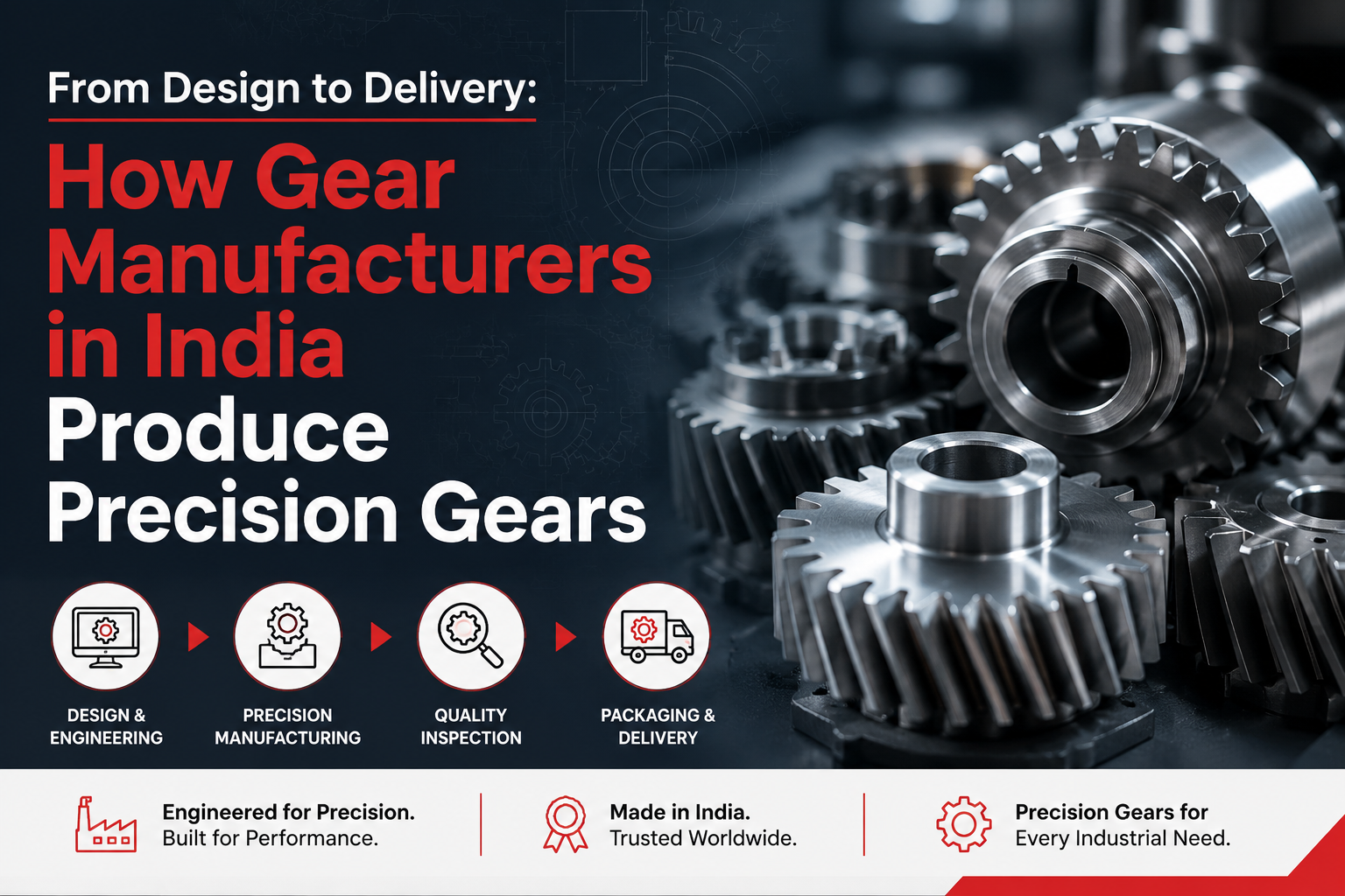 From Design to Delivery: How Gear Manufacturers in India Produce Precision Gears