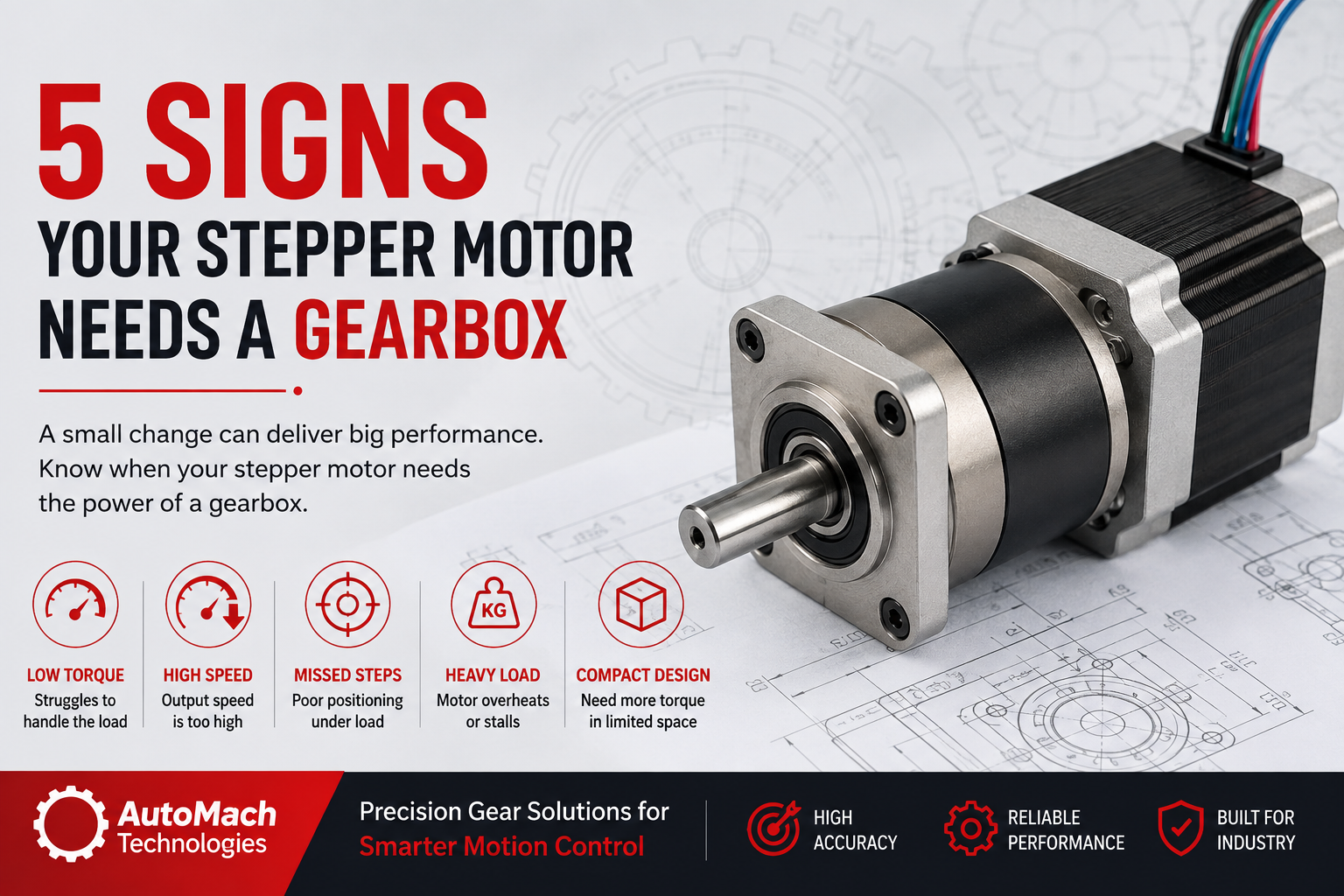 5 Signs Your Stepper Motor Needs a Gearbox
