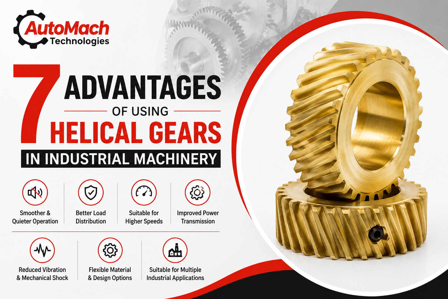 7 Advantages of Using Helical Gears in Industrial Machinery